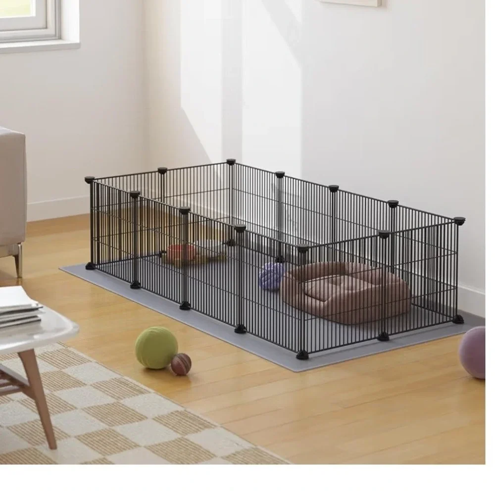 LURIVA DIY Small Animal Playpen 12 Panels Black Metal Wire Pet Fence 15x12 O4